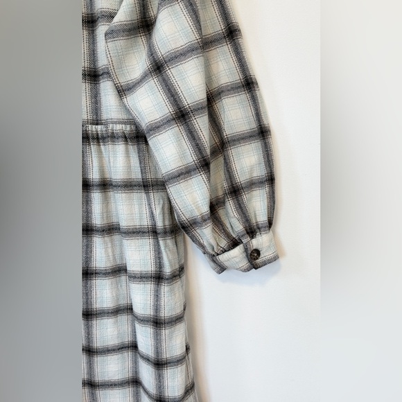 Madewell Flannel Button-Front Midi Dress , sz : 2 - Picture 8 of 12